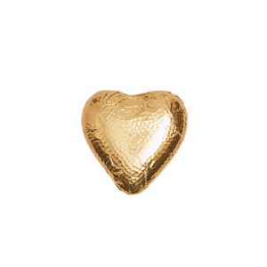 Medium Gold Foiled Milk Chocolate Heart
