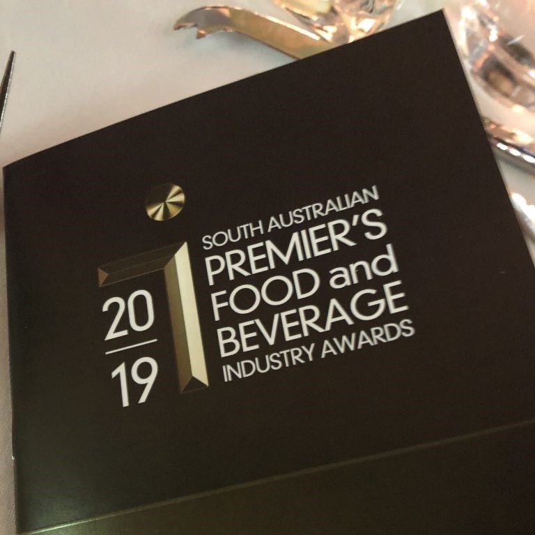 SA Premier’s Food & Beverage Awards 2019