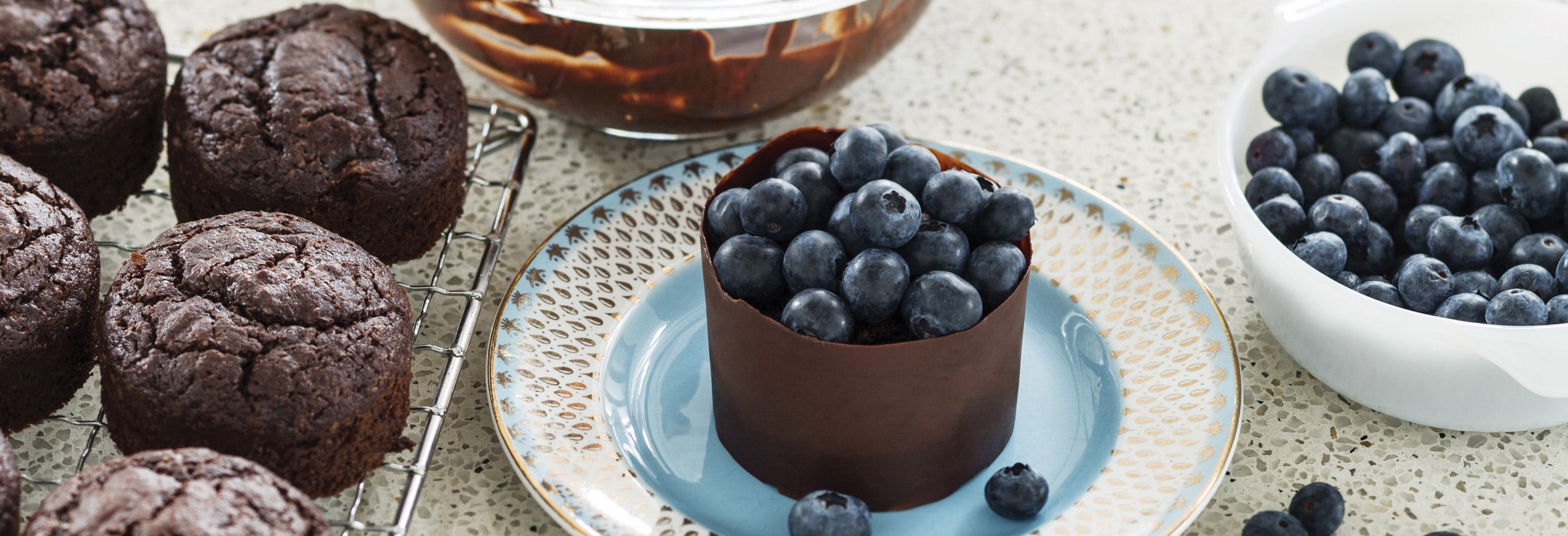 Haigh's Chocolate Blueberry Cakes