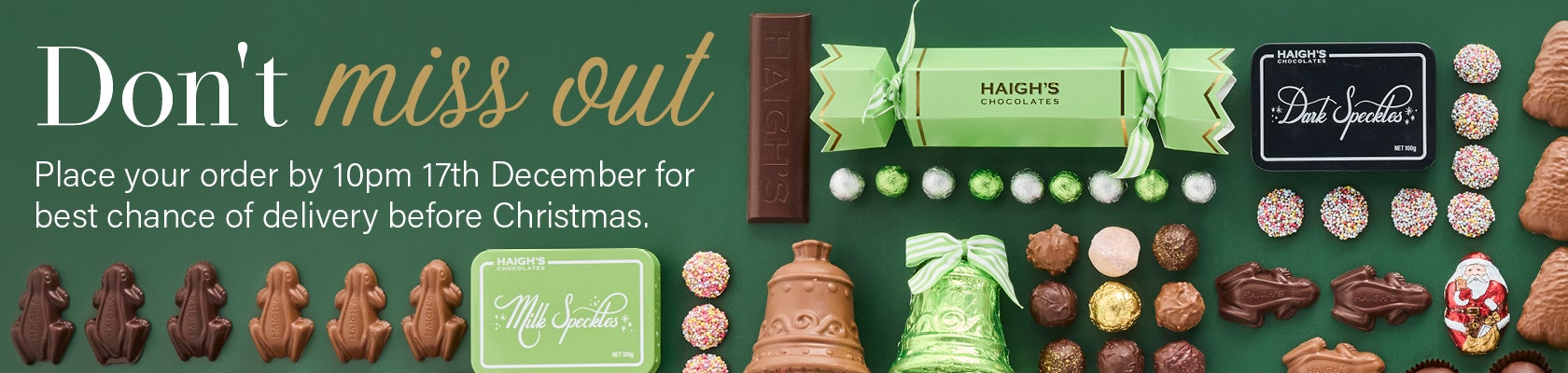 Christmas gift with purchase speckle tin